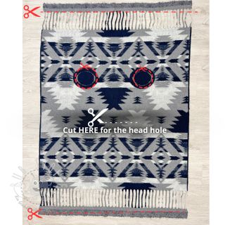 Poncho PRATO boiled wool design F