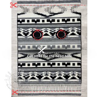 Poncho PRATO boiled wool design I