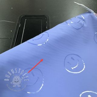 Regenmantel Stoff Happy faces purple 2.Klasse