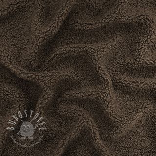 Mantelstoff TEDDY dark brown