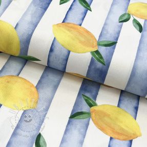 Dekostoff Lemons blue digital print