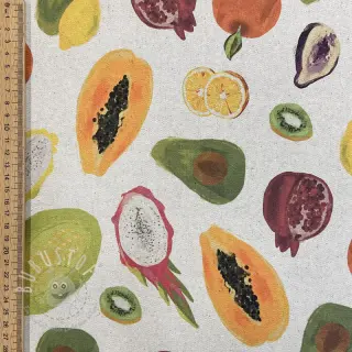 Dekostoff Linenlook Fruit digital print
