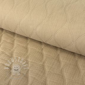 Double gauze/musselin QUILT Wave beige