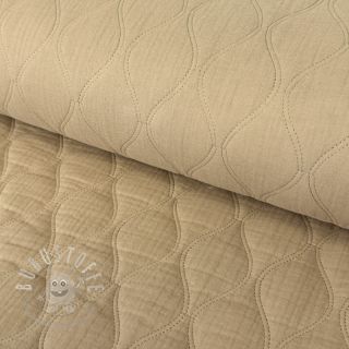Double gauze/musselin QUILT Wave beige