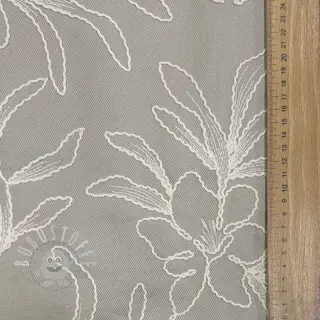 Baumwollstoff EMBROIDERY GABARDINE Luana grey
