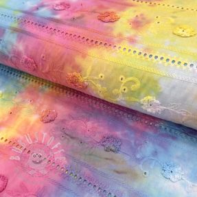 Baumwollstoff EMBROIDERY Tie dye Della design B