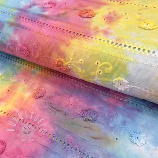 Baumwollstoff EMBROIDERY Tie dye Della design B