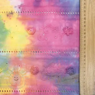 Baumwollstoff EMBROIDERY Tie dye Della design B