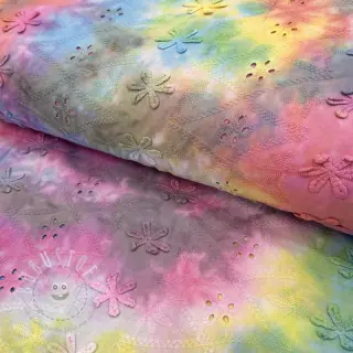 Baumwollstoff EMBROIDERY Tie dye Della design A