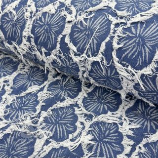 JEANS DENIM Ruffia Flowers design A