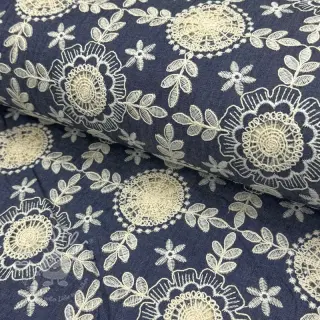 Baumwollstoff JEANS EMBROIDERY Niva design B