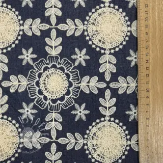 Baumwollstoff JEANS EMBROIDERY Niva design B