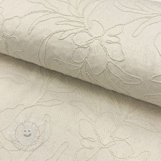 Baumwollstoff EMBROIDERY GABARDINE Luana natural