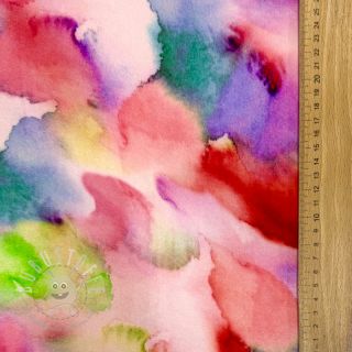 Viskosestoff SATIN Ambre pink digital print