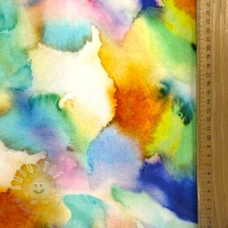 Viskosestoff SATIN Ambre blue digital print