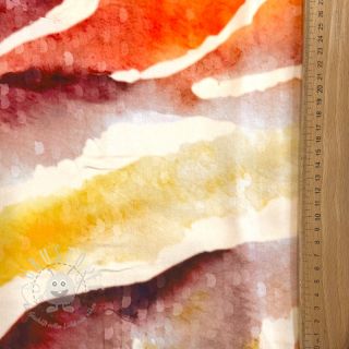 Viskosestoff SATIN Chloe red digital print