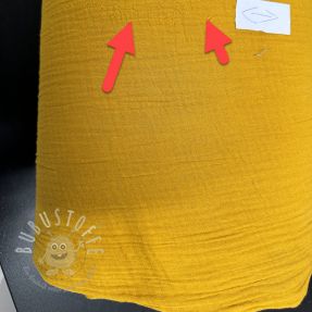 Double gauze/musselin ochre 2.Klasse