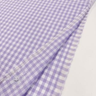 Baumwollstoff Check lilac