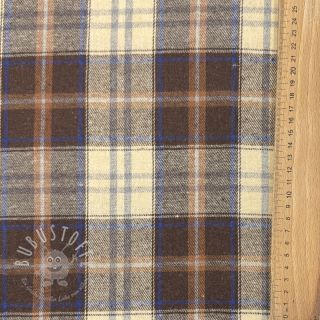 Baumwollstoff YARN DYED CHECK BRUSHED brown