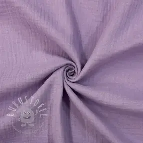 Double gauze/musselin dark lilac ORGANIC