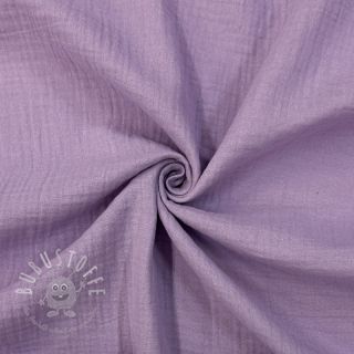 Double gauze/musselin dark lilac ORGANIC